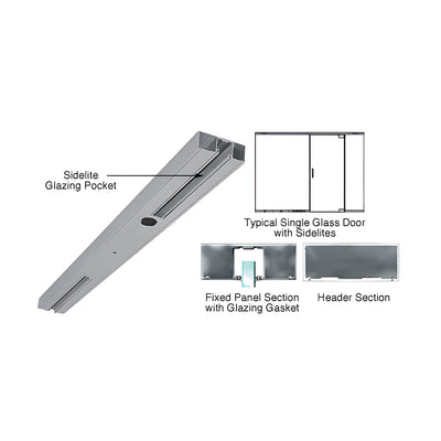 CRL Brushed Stainless 4" Two Pocket Sided Door Header Custom Length