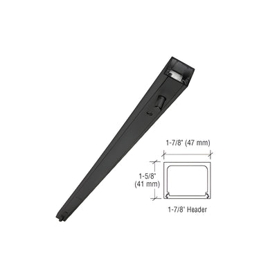 CRL Black Powder Coat 72" Stock Size Double Door Narrow Header
