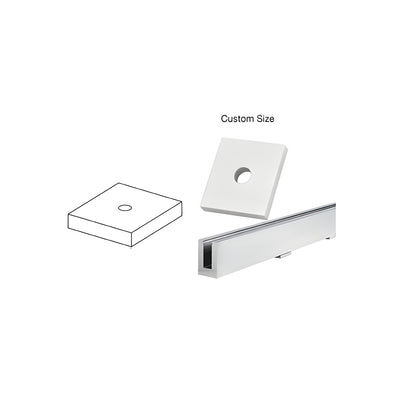 CRL Custom Size Aluminum Drain Block for B6S Base Shoe