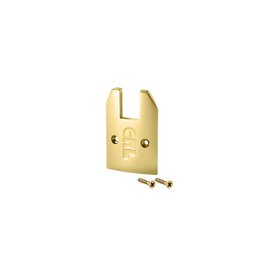 CRL Polished Brass Low Profile Tapered Sidelite Rail Cap with Screws
