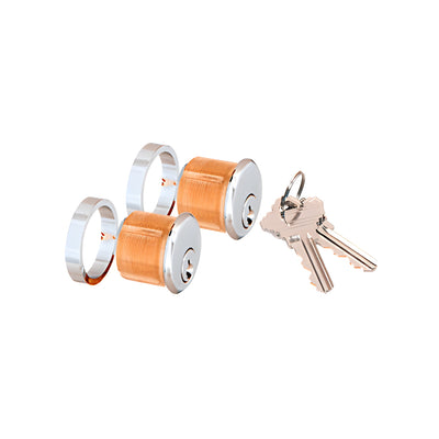 CRL Polished Stainless AMR215 Series Double Keyed Cylinders