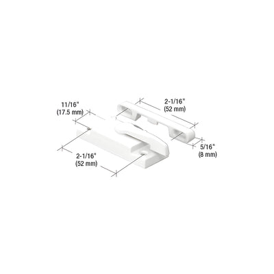 CRL White Sash Lock and Keeper with 2-1/16" Holes and without Lugs