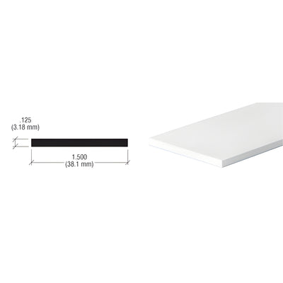 CRL Brite Anodized 1-1/2" Aluminum Flat Bar Extrusion