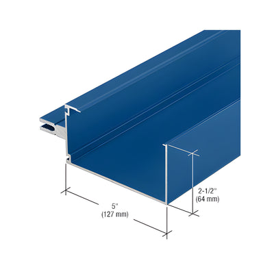 CRL-U.S. Aluminum Custom Paint 5" Open Back Horizontal Mullion - 24'-2"