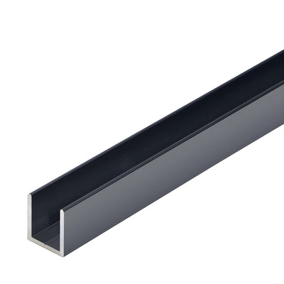 CRL Gun Metal 1/2" Fixed Panel Shower Door Deep U-Channel - 95"