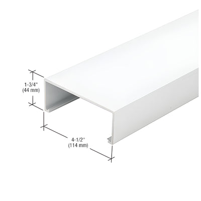CRL-U.S. Aluminum Center Hung Door Header, White KYNAR® Paint- 24'-2"