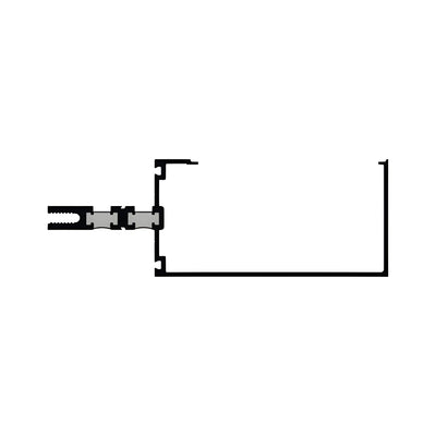 CRL-U.S. Aluminum 5" Open Back Triple Glaze Thermally Broken Horizontal Mullion, Dark Bronze/Black Anodized Class 1 - 24'-2"