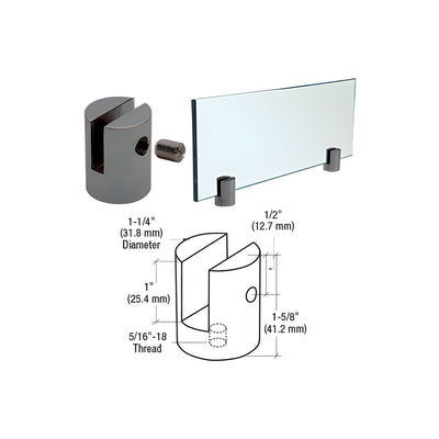 CRL Gun Metal Slot Mount Standoff for 1/4" Panels