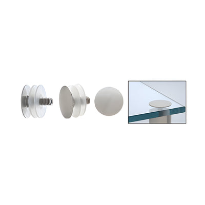 CRL 316 Brushed Stainless Low Profile Standoff Cap Assembly for 1-1/2" Standoff Bases