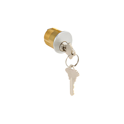 CRL Satin Chrome Single Mortise 1-1/4" Long Cylinder with Schlage® 'C' Keyway and Keyed Alike