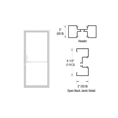 CRL-U.S. Aluminum White KYNAR® Paint Custom Size Series IT451 Open Back Butt Hinge Up and Over Frame Complete (1F)