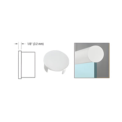 CRL Aluminum Mill End Cap for 1.9" Cap Railing