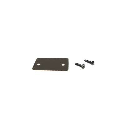 CRL Black Powder Coat End Cap with Screws for Shallow U-Channel