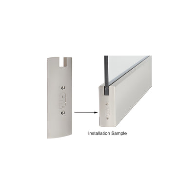 CRL Brushed Stainless 6" Square End Cap for Sidelite Rails