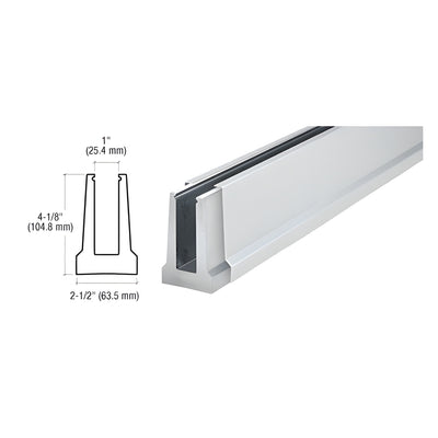 CRL B5T Series Satin Anodized Custom Tapered Base Shoe Undrilled for 1/2" Glass