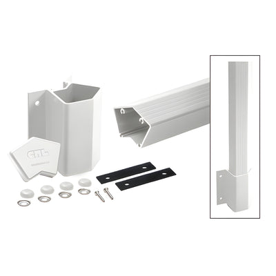 CRL Sky White 42" Outside 135 Degree Fascia Mount Post Kit for 100 Series Rails