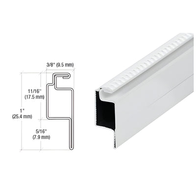CRL White 5/16" Roll Formed Aluminum Standard Lip Screen Frame - 144"