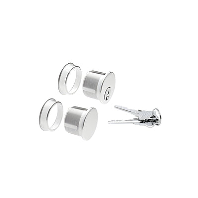 CRL Satin Anodized Keyed Cylinder and Dummy Combo