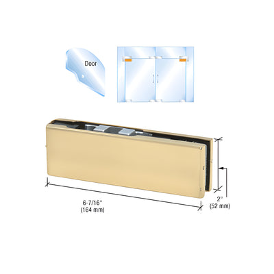 CRL Brass Adjustable North American Top Door Patch Fitting