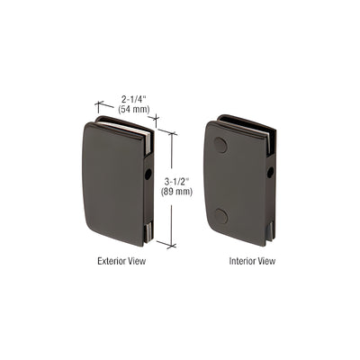 CRL Oil Rubbed Bronze Glass Swinging Door Lock Receiver for 700C0RB