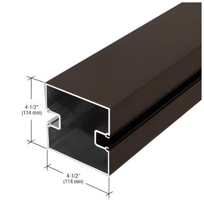 CRL-U.S. Aluminum Double Pocket Center Post, Bronze Black Anodized - 24'-2"