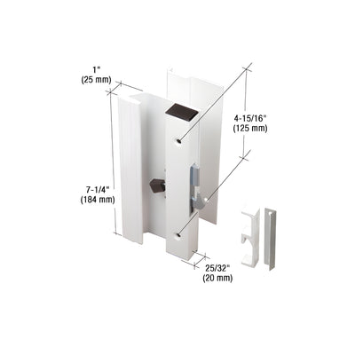 CRL White Low Profile Hook Style Surface Mount Handle 4-15/16" Screw Holes