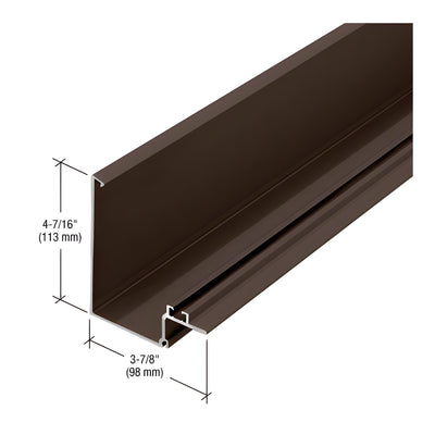 CRL-U.S. Aluminum 90 Degree Inside Corner Half Section - 24'-2", Dark Bronze/Black Anodized Class 1
