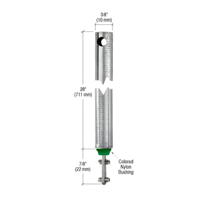 CRL 28" Tubular Spiral Tilt Window Balance Green Bushing