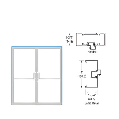 CRL-U.S. Aluminum Bronze Black Anodized Up and Over Open Back Frame for Pair of Doors Offset Hung Using Surface Mount