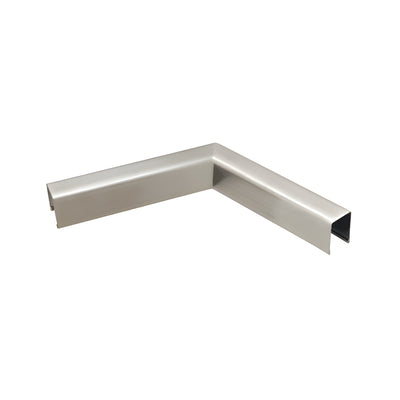 CRL Brushed Stainless U-Channel Custom Horizontal Corner for 3/4" Glass Cap Railing
