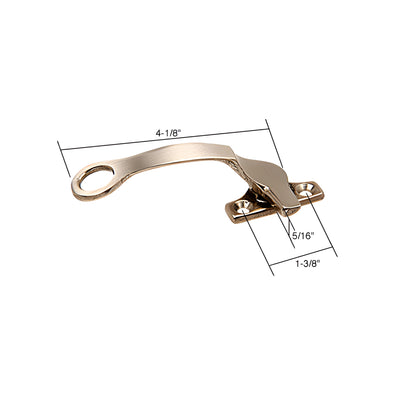 CRL Left Hand Casement Window Locking Handle With 1-3/8" Screw Holes, Ring Handle
