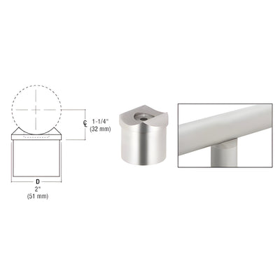 CRL Polished Stainless Perpendicular Collar for 2" Tubing
