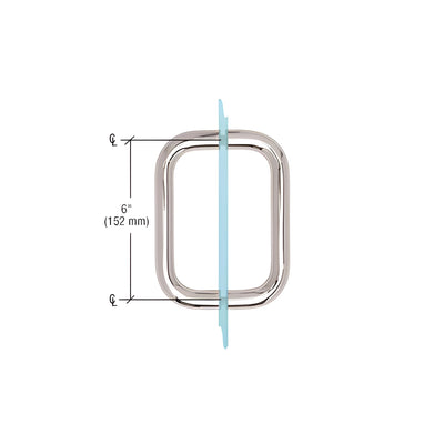 CRL Polished Chrome 6" BM Series Back-to-Back Handle Without Metal Washers
