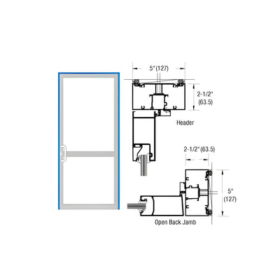 CRL-U.S. Aluminum IG500 Series Custom KYNAR® Paint Custom Up/Over Butt Hinge CVR Door Frame