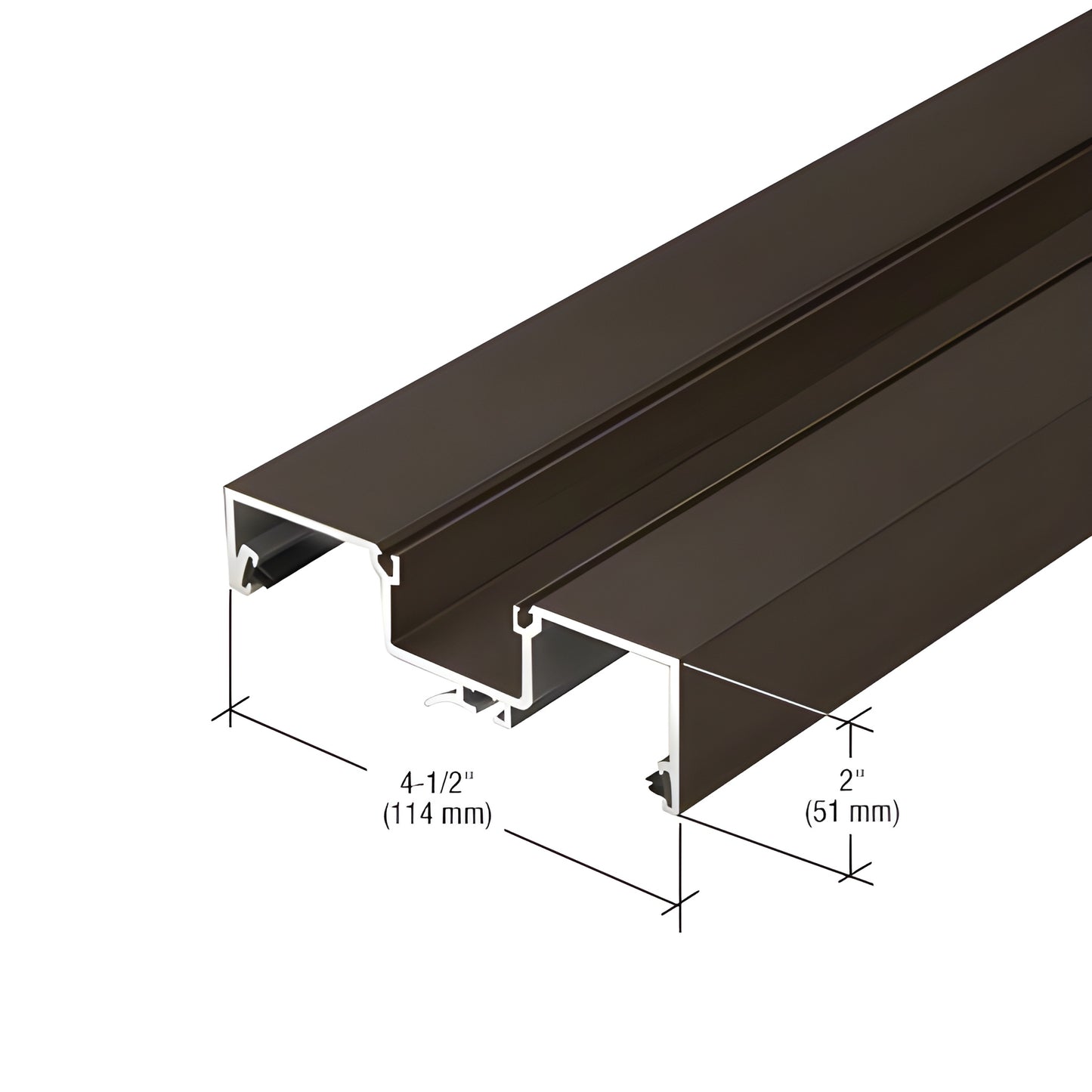 CRL-U.S. Aluminum Rotating Door Mullion, Bronze Black Anodized 24'-2"