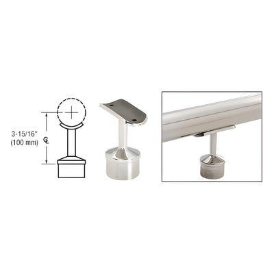 CRL Polished Stainless Straight Saddle for 2" Tubing