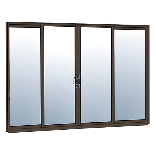 CRL-U.S. Aluminum OXXO Bronze Thermally Broken Sliding Door w/ Screen