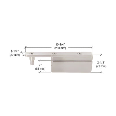 CRL Brushed Stainless Glass-to-Glass Gate Pivot Patch