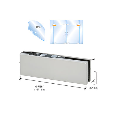 CRL Satin Anodized Adjustable North American Top Door Patch Fitting