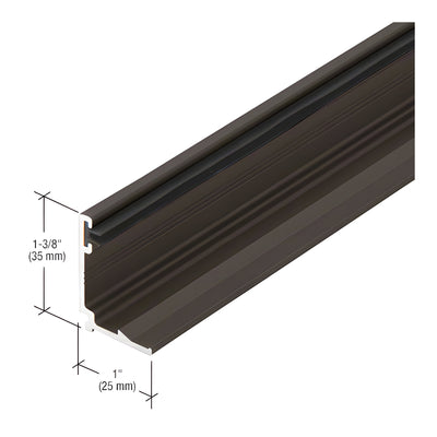 CRL-U.S. Aluminum Compensating Jamb Adaptor with Weatherseal, Bronze Black Anodized - 24'-2"