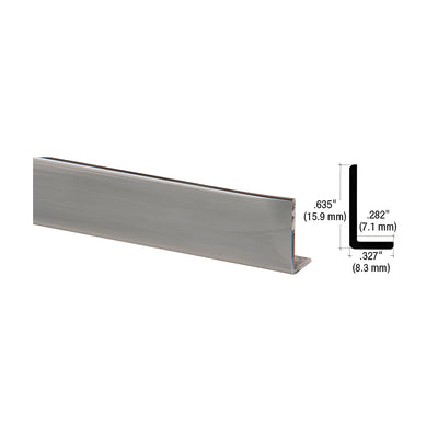 CRL Brushed Nickel Aluminum 5/8" L-Bar Extrusion