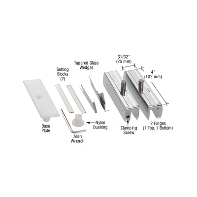 CRL Polished Chrome Madrid Series Hinge Kit