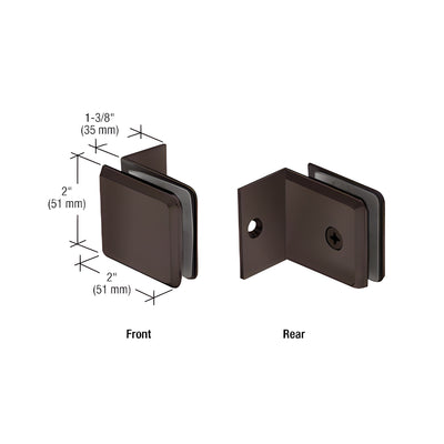 CRL Oil Rubbed Bronze Fixed Panel Beveled Clamp With Small Leg
