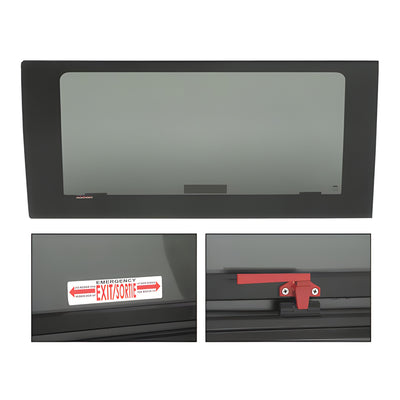 CRL 2014+ OEM Design 'All-Glass' Look Fixed Egress Window for Ram ProMaster Van; Drivers Side Forward 136" and 159" Wheelbase Only