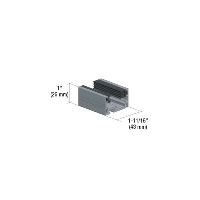 Fallbrook XL Satin Anodized Fixed Frame Channel Set for Head/Jamb/Sill 118" Length