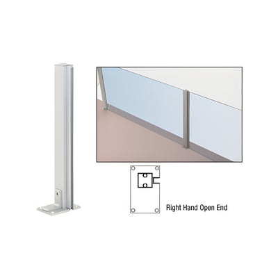 CRL Satin Anodized 36" Right Hand Open End Standard Partition Post
