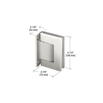 CRL Satin Nickel Vernon Wall Mount Full Back Plate Hinge