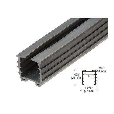 CRL Black Roll Form Cap Rail Rubber Insert for 3/4" Monolithic Glass