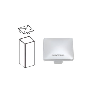 CRL Metallic Silver 100 Series Low Profile Post Cap