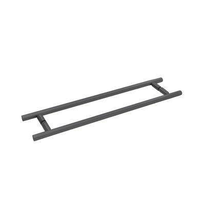 CRL Matte Black 18" Back-to-Back Ladder Style Towel Bar